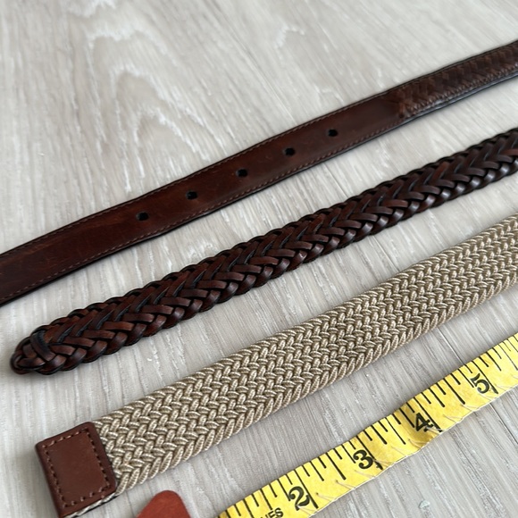 LOT 3 boys full grain leather & woven belts - Picture 6 of 7